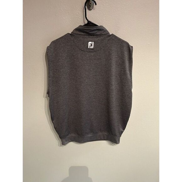 Footjoy Mens Medium Gray Performance Golf Vest 1/4 Zip Pullover - Picture 6 of 9